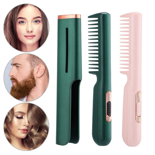 Peineta Alisadora Portátil 2 en 1 – Cabello Liso en Minutos